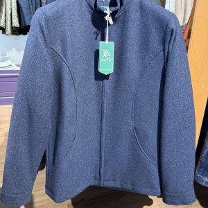 Merino Wool Donegal Jacket - navy