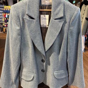 Tweed women's blazer - teal blend