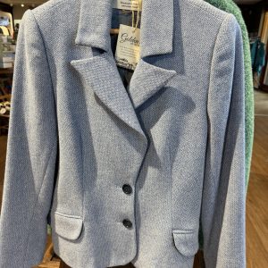 Tweed women's blazer - light blue blend