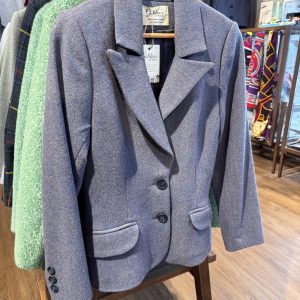 Tweed women's blazer - navy blue