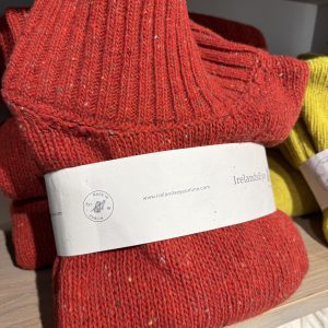 Ireland's Eye Woven Polo Jumper - Chilli