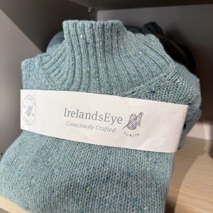 Ireland's Eye Woven Polo Jumper - Ocean Mist